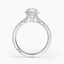 18K White Gold Simply Tacori Cathedral Drape Diamond Ring, smallside view