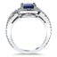 Trio Sapphire and Diamond Ring, smallside view