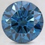 3.14 Ct. Fancy Dark Greenish Blue Round Lab Created Diamond