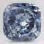 3.11 Ct. Fancy Deep Blue Cushion Lab Created Diamond