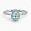 Aquamarine Waverly Diamond Ring (1/2 ct. tw.) in 18K White Gold