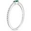 Platinum Rita Lab Created Emerald and Diamond Ring, smallside view