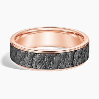 Volcanic 6.5mm Wedding Ring in 14K Rose Gold