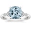18KW Aquamarine Verbena Diamond Ring, smalltop view