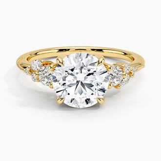 Camellia Three Stone Diamond Ring - Brilliant Earth
