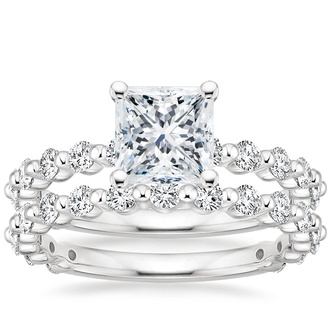 18K White Gold Luxe Marseille Diamond Bridal Set