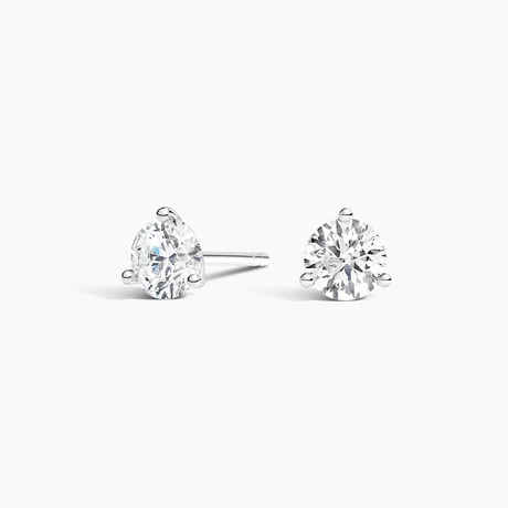 Sincerely Springer's Yellow Gold Three-Prong Martini Diamond Stud Earrings .50 (H-I/I1)