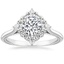 18K White Gold Dahlia Diamond Ring (1/3 ct. tw.), smalltop view