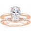 14K Rose Gold Everly Diamond Ring with Yvette Diamond Ring