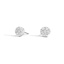 Round Pavé Diamond Stud Earrings 