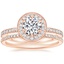 14K Rose Gold Vintage Waverly Diamond Ring (1/2 ct. tw.) with Whisper Eternity Diamond Ring (1/4 ct. tw.)