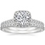 18K White Gold Adorned Odessa Diamond Ring (1/3 ct. tw.) with Luxe Sonora Diamond Ring (1/4 ct. tw.)