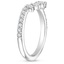 18K White Gold Luxe Pear Lunette Diamond Ring, smallside view