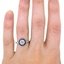 The Chantay Ring, smallzoomed in top view on a hand