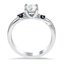 Contemporary Trellis Diamond and Sapphire Ring, smallside view