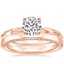 14K Rose Gold Piedra Ring with Maeve Diamond Ring (1/4 ct. tw.)