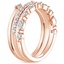 14K Rose Gold Tres Diamond Ring Stack (3/4 ct. tw.), smallside view