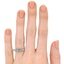 The Kassidy Ring, smallzoomed in top view on a hand