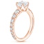 14K Rose Gold Tapered Luxe Sienna Diamond Ring, smallside view