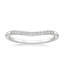 18K White Gold Petite Curved Diamond Ring (1/10 ct. tw.), smalltop view