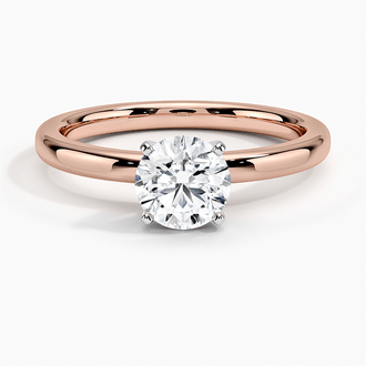 14K Rose Gold 2mm Comfort Fit Solitaire Ring
