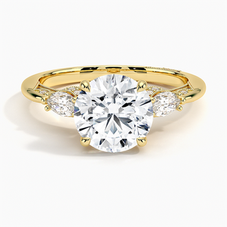 Three Stone Ring with Marquise Diamonds