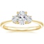 18K Yellow Gold Sonata Diamond Ring, smalltop view
