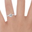 18K White Gold Joelle Diamond Ring (1/3 ct. tw.), smallzoomed in top view on a hand