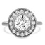 Custom Vintage-Inspired Bezel Halo Diamond Ring