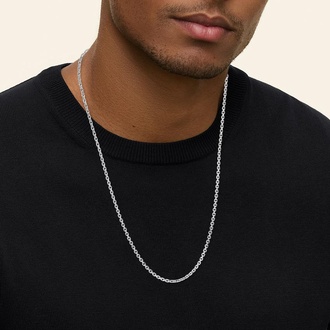 24 in. Diamond Cut Cable Chain Necklace