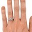 The Terina Ring, smallzoomed in top view on a hand