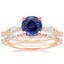 14KR Sapphire Palais Diamond Bridal Set, smalltop view