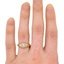 The Parmenia Ring, smallzoomed in top view on a hand