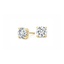 18K Yellow Gold Secret Halo Diamond Stud Earrings, smalltop view