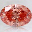 2.61 Ct. Fancy Vivid Orangy Pink Oval Lab Created Diamond