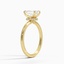 18K Yellow Gold Secret Halo Diamond Ring, smallside view