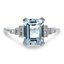 Custom Aquamarine and Diamond Baguette Ring