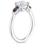 18K White Gold Opera Ring with Lab Alexandrite Accents, smallside view