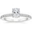Oval Diamond Accented Engagement Ring 