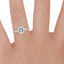 Platinum Petite Elodie Ring, smallzoomed in top view on a hand