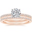 14K Rose Gold Ballad Diamond Ring (1/8 ct. tw.) with Luxe Ballad Diamond Ring (1/4 ct. tw.)