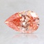 0.73 Ct. Fancy Intense Orangy Pink Pear Lab Created Diamond