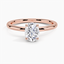 Rose Gold Moissanite Petal Diamond Ring