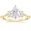 Yellow Gold Moissanite Stella Diamond Ring