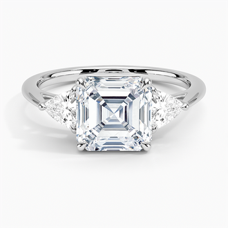 Luxe Trillion Three Stone Diamond Ring - Brilliant Earth