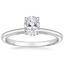 Oval Classic Solitaire with Hidden Diamond Accents 