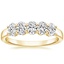 Yellow Gold Oval Five Stone Diamond Ring (1 ct. tw.) 