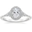18K White Gold Nadia Halo Diamond Ring (1/4 ct. tw.), smalltop view