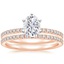 14KR Moissanite Six Prong Luxe Ballad Diamond Ring with Luxe Ballad Diamond Ring (1/4 ct. tw.), smalltop view