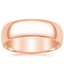 Rose Gold 7mm Slim Profile Wedding Ring